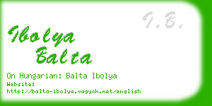 ibolya balta business card